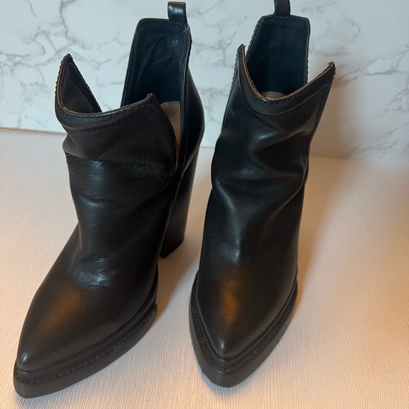 Jeffrey Campbell Black Split Leather Boot - Picture 2 of 6